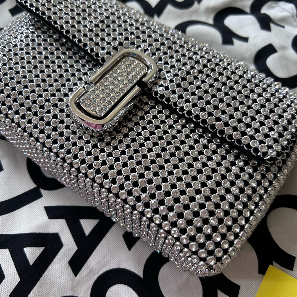 NWT MARC JACOBS The Rhinestone J Marc Crystal Embellished Shoulder Bag - Picture 8 of 17